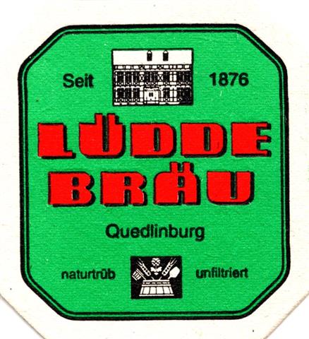 quedlinburg hz-st ldde 8eck 1a (180-hg grn-breiter weier rand) 
